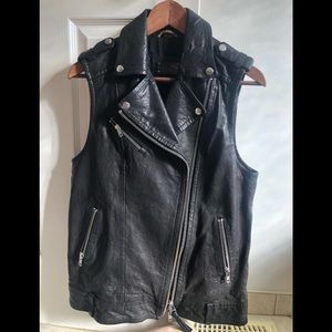 Mackage Leather Vest Black